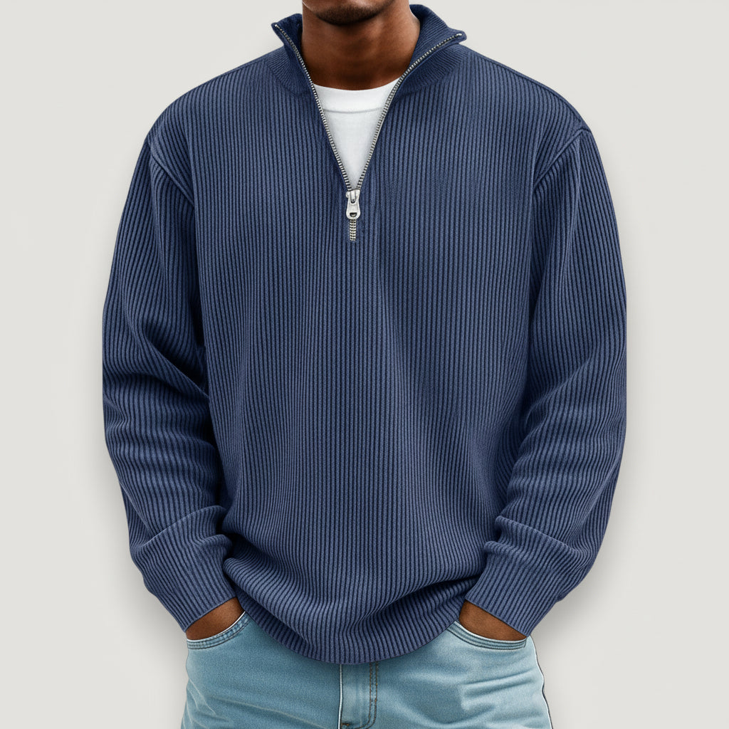 Émile — Pull Côtelé Zippé