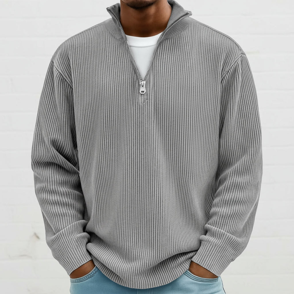 Émile — Pull Côtelé Zippé