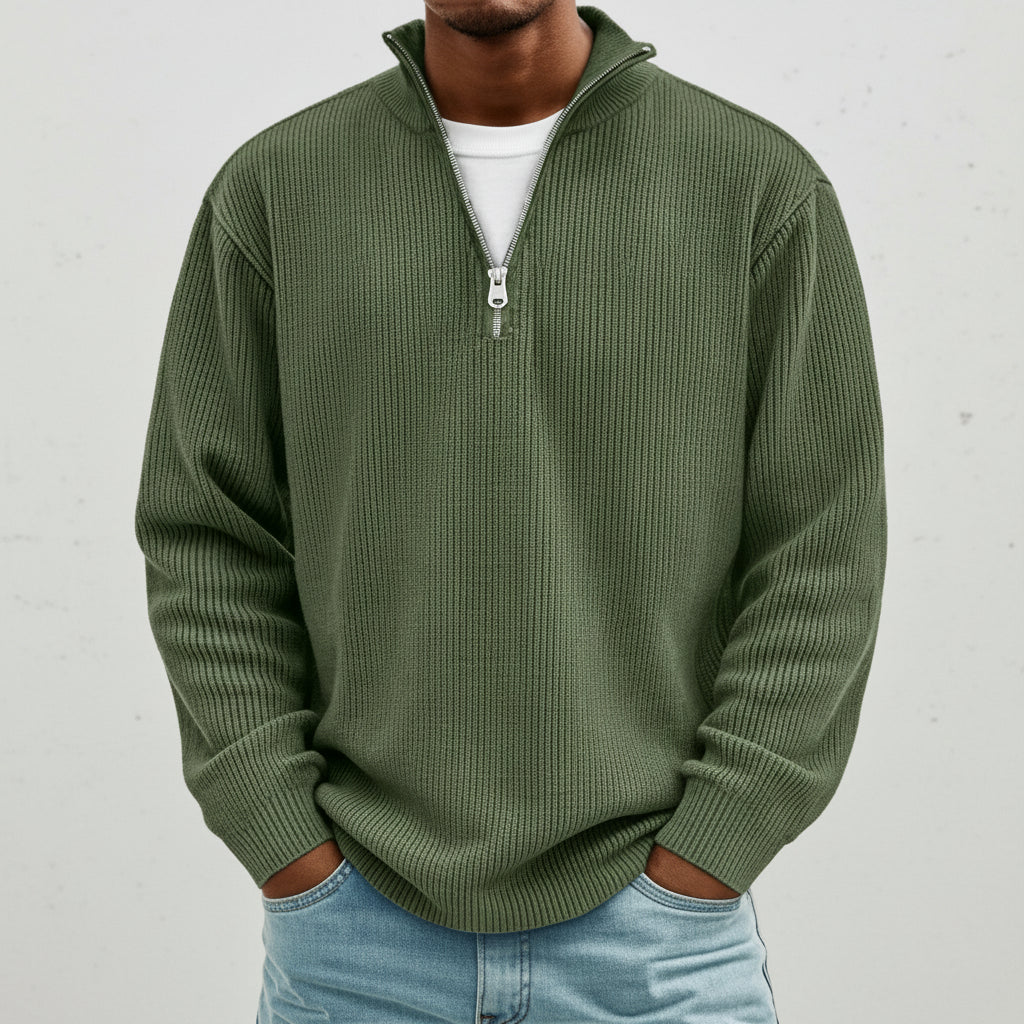 Émile — Pull Côtelé Zippé