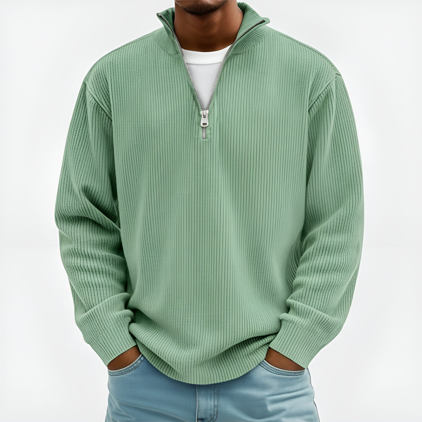 Émile — Pull Côtelé Zippé