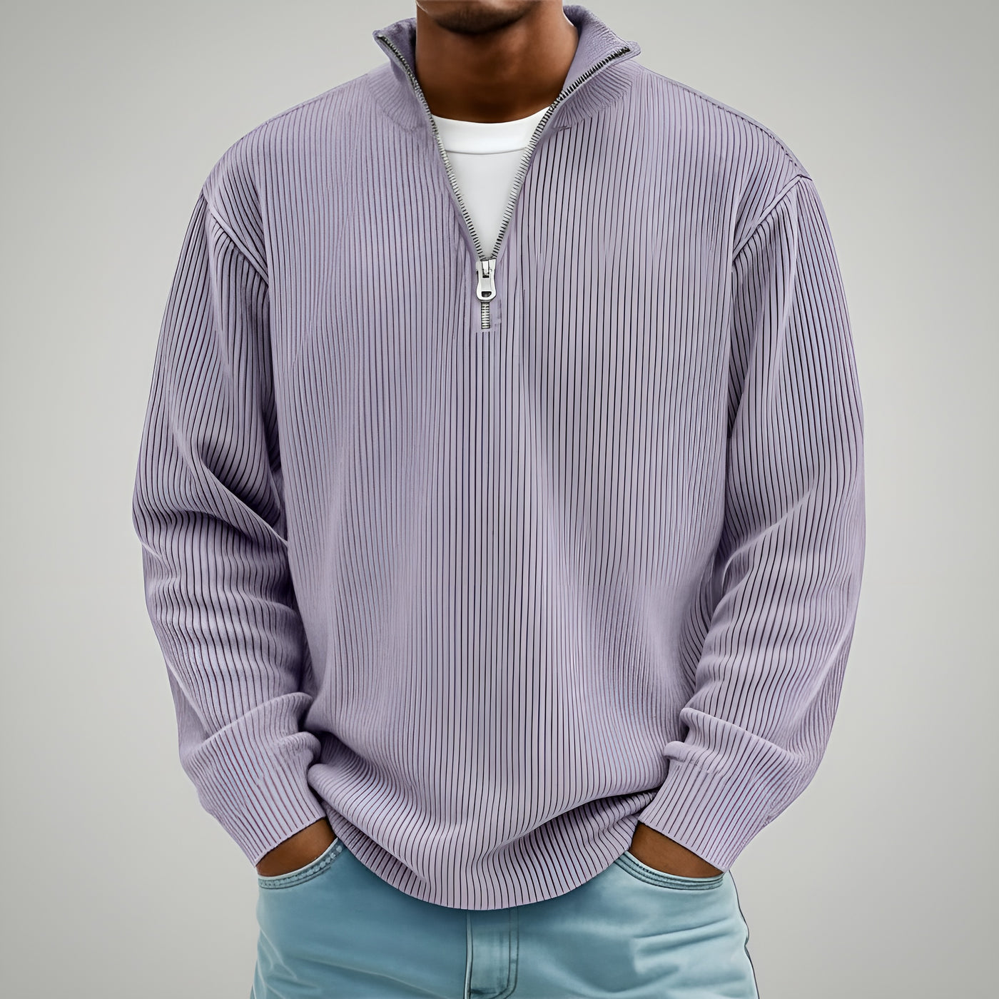 Émile — Pull Côtelé Zippé