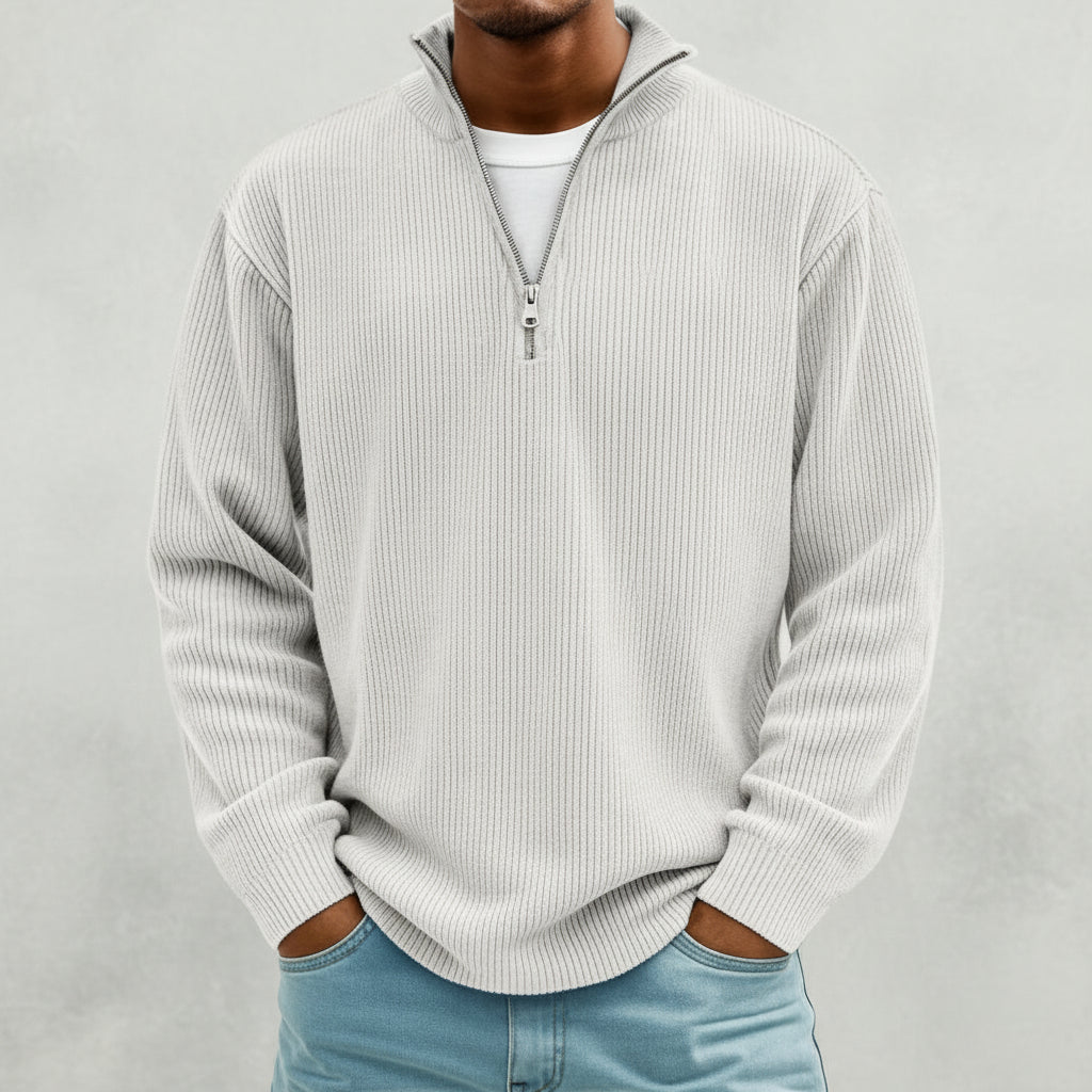 Émile — Pull Côtelé Zippé